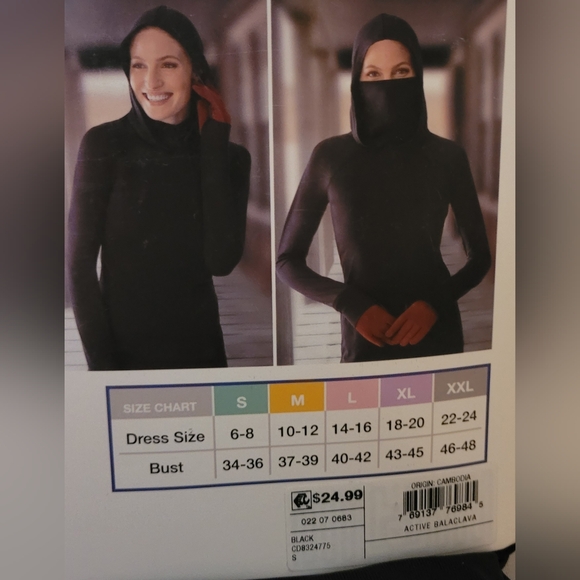 Ladies Cuddl Duds Warm Essentials Balaclava & Wander Ophelia Turtleneck Small - Picture 10 of 12